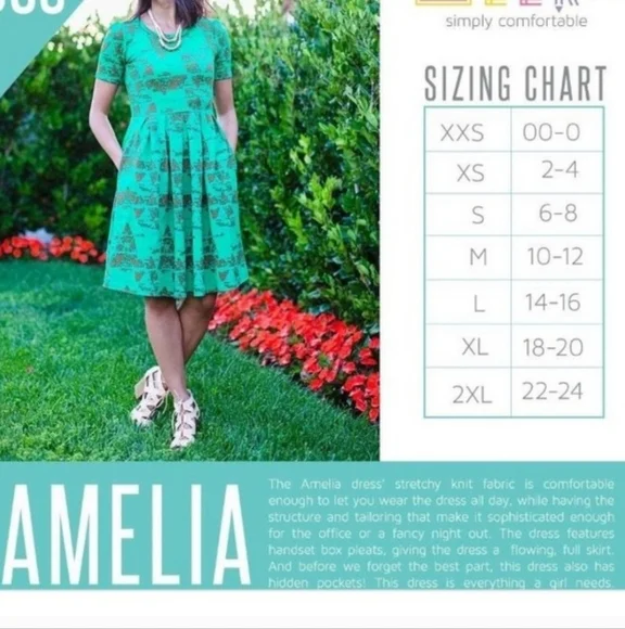 LulaRoe | Floral | Black & Orange | Amelia Dress Small - Picture 11 of 11